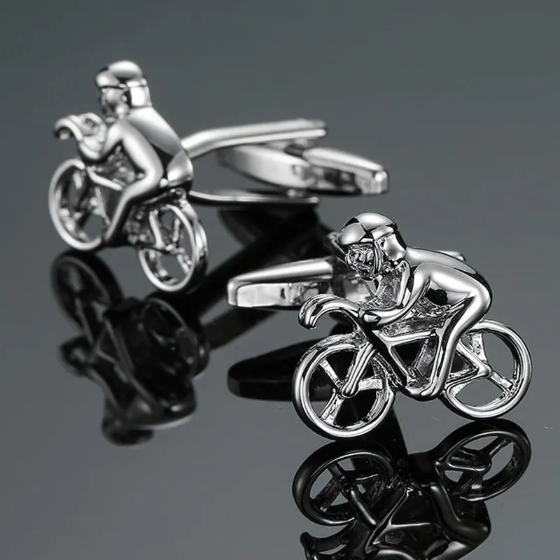 Запонки мужские велосипедные брендовые модные ювелирные украшения свадебная
