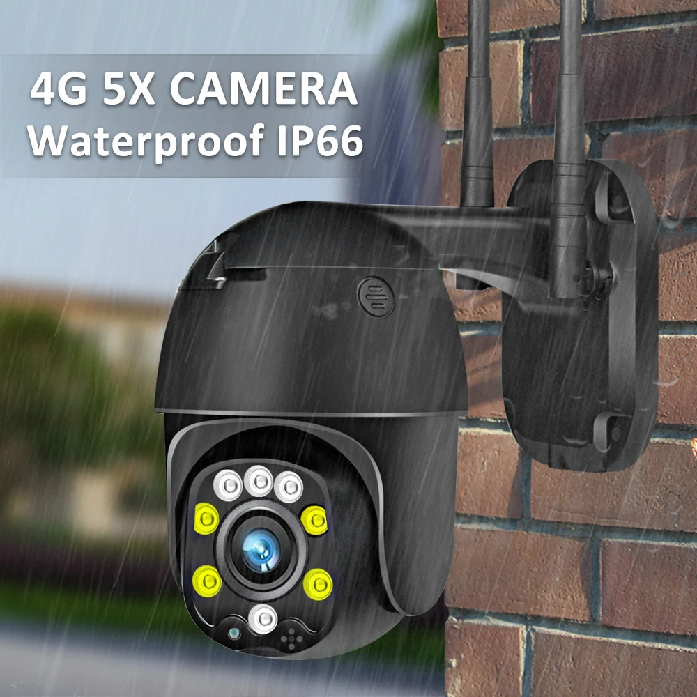 

4G Camera Outdoor 5X Zoom PTZ IP Camera 3G SIM Card Camera 5MP CCTV Surveillance Speed Dome IR Two Way Audio