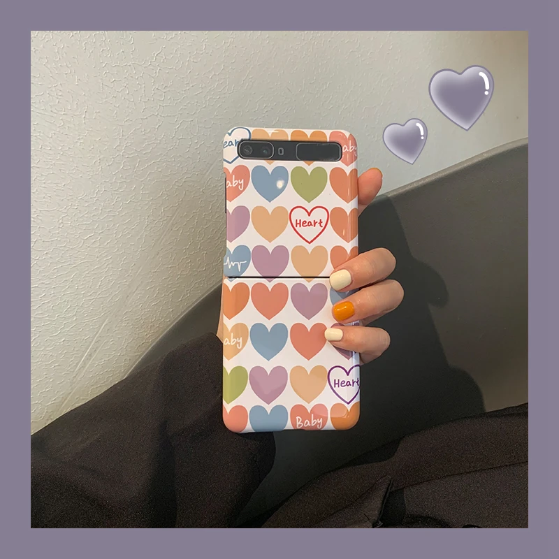 valentines day present for samsung case galaxy zflip cover japan style heart shape phone case lover for 5g z flip phone covers free global shipping