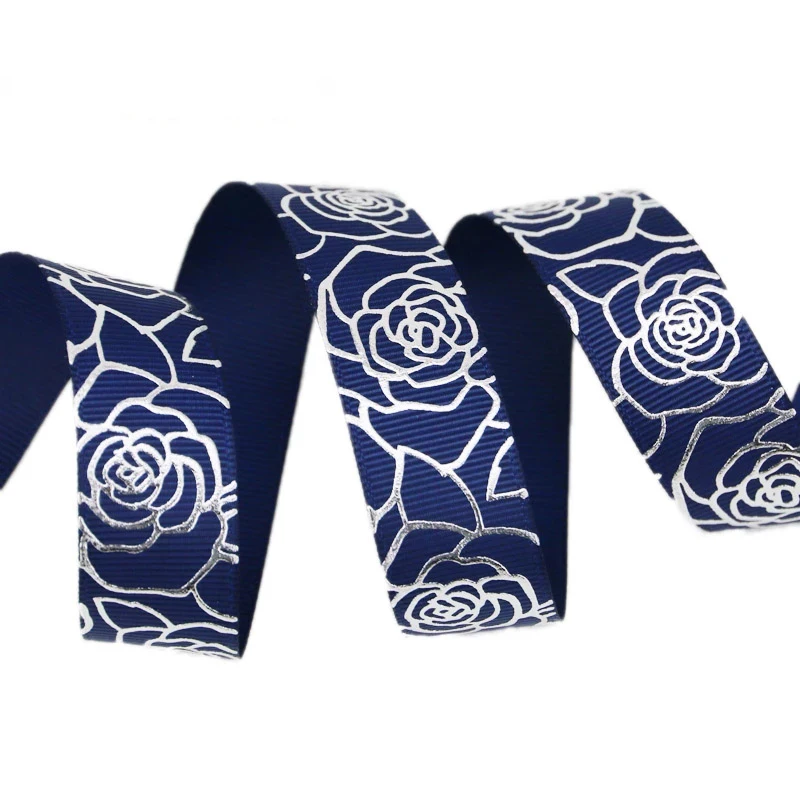 Лента Корсажная Серебристая с горячим тиснением 22 мм 10 ярдов/партия|Ленты для