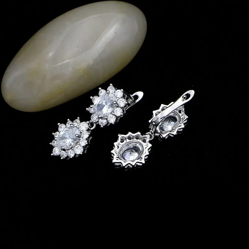 Комплект из колье серёг и кольца серебра 925 пробы|Ювелирные наборы| |