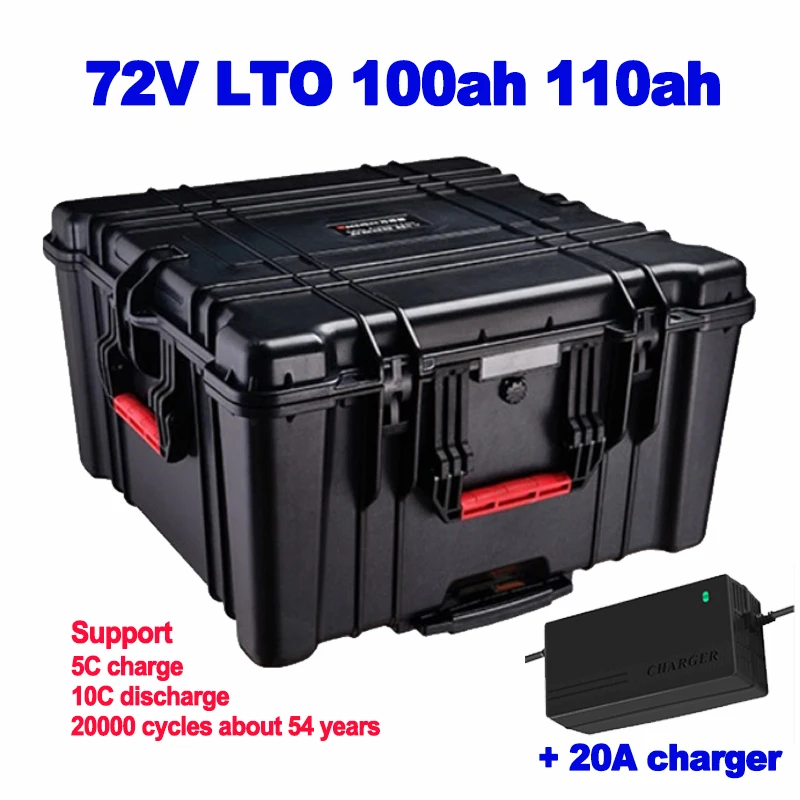 Водонепроницаемый LTO 72v 100ah 110ah литиевая Батарея пакет 20000 циклов гольф-кары