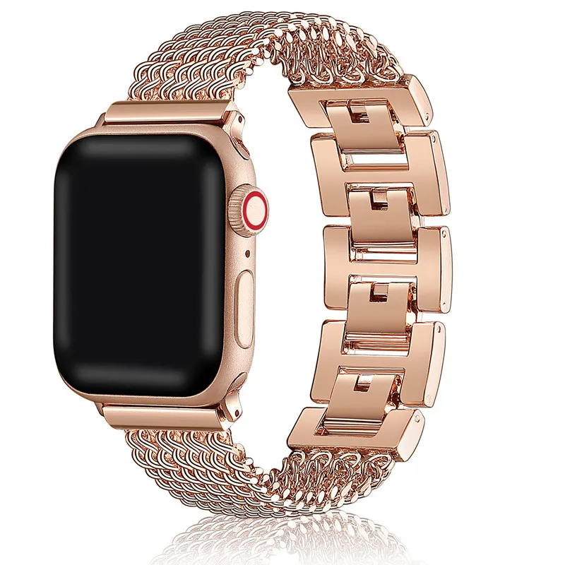 

Dress strap for Apple watch band 44mm 40mm 45mm 41mm correa 42mm 38mm Metal smart watchband bracelet iWatch Series 3 4 5 6 se 7