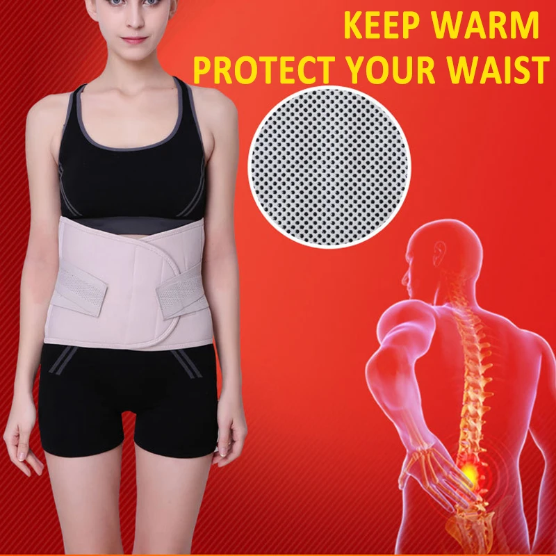 

Lumbar Waist Support Belt Strong Lower Back Brace Support Double Belt Corset Waist Trainer Sweat Slim Belt for Sports