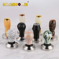 barista espresso coffee tamper solid jadeprinted frosted handle 58mm stainless steel base coffee powder hammer coffee tools