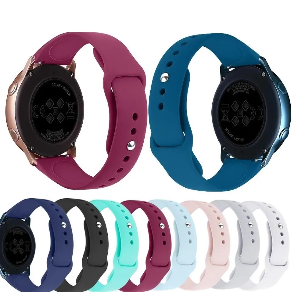 Силиконовый ремешок для Galaxy Watch Active 42 мм 20 Браслет Samsung Gear Sport S2 amazfit bip смарт