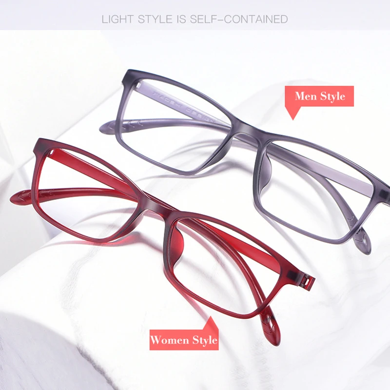

New Arrival TR-90 Frame Glasses for Both Men and Women Styles 4 Optional Colors Plastic Flexible Durable Eyewear Prescription