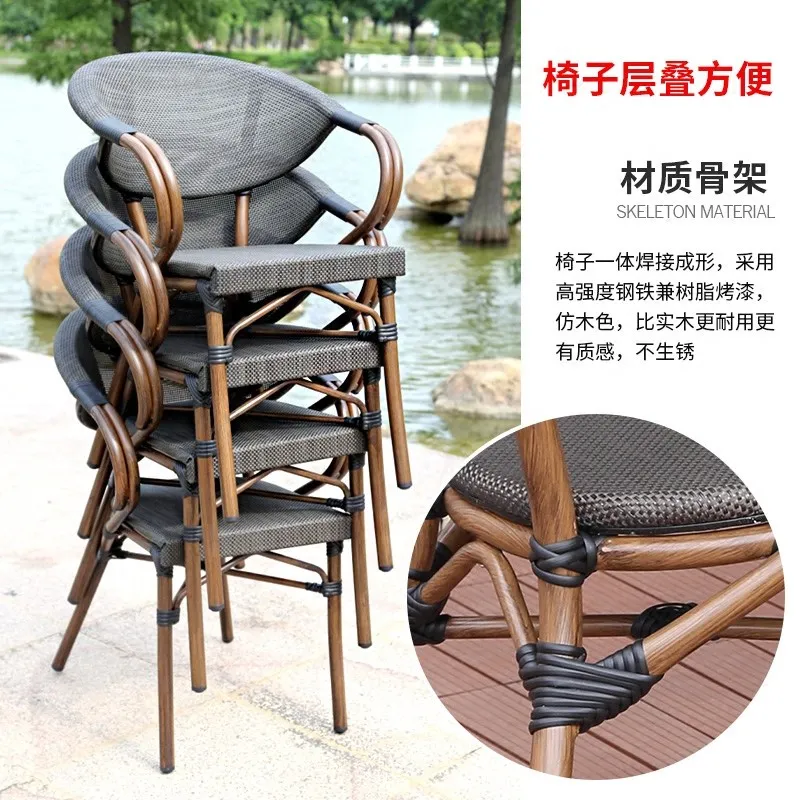 Стул для дома и улицы садовый стул отдыха кованый железный чайный магазин