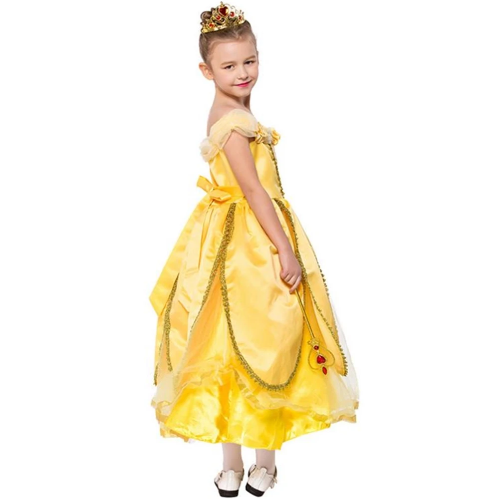 Хэллоуин Девушки взрослый костюм принцессы желтая Фея Женщины Ретро Суд платье