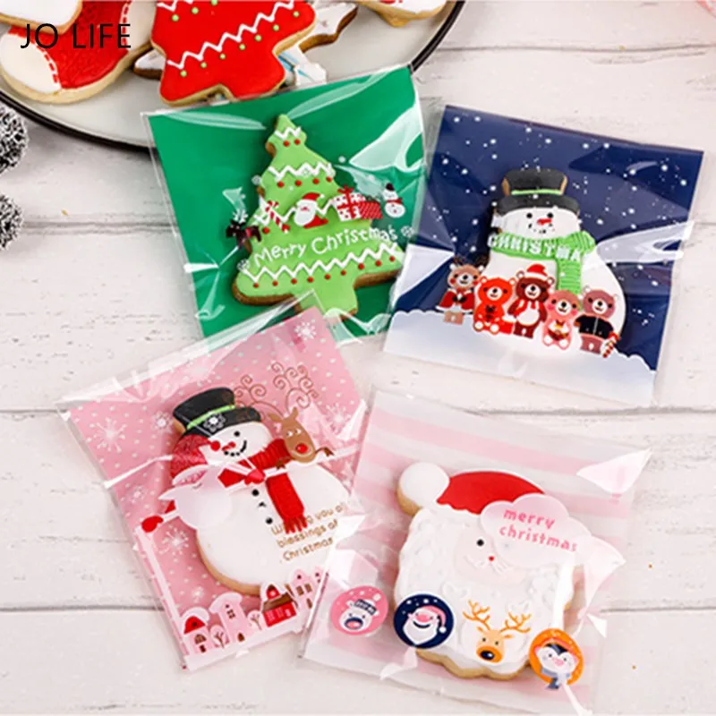 100 шт. самоклеящиеся пакеты для печенья|Подарочные сумки и упаковка| |