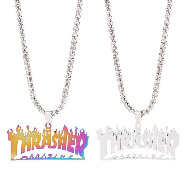 Уличный хип-хоп из нержавеющей стали с закалочными буквами подвеска в виде