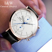 fresh england wind gentlemen elegant business dress watches workable 5 hands analog wrist watch japan quartz water proof watch