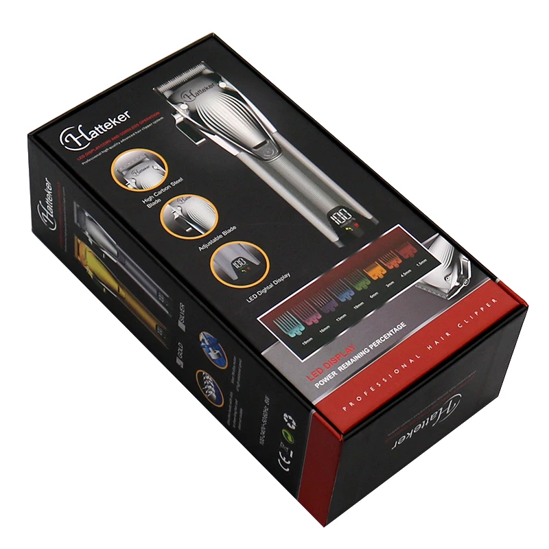 

Men's hair clipper cordless electric hair trimmer powerful hair cutter machine haircut professional set with 2500mAh battery