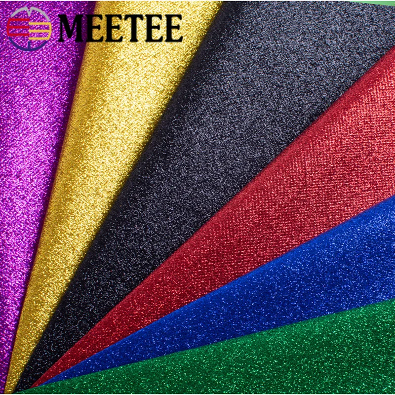 Meetee 50x0 5 см мм толщиной ПВХ Синтетическая кожа ткань Нетканая блестящая DIY сумки