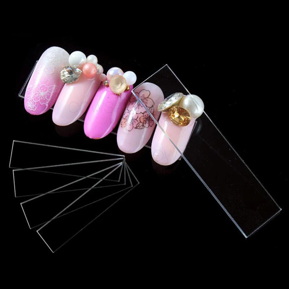 

10pcs Removable Nails Display Organizer Storage box Nail Showing Shelf Acrylic Nail Polish Holder Stand Case Rack Clear Lipstick