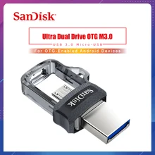 Sandisk 100% Оригинальный мини USB 3 0 двойной OTG флэш накопитель 16 ГБ 32 64