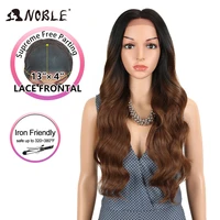 noble 13x4 lace front wig synthetic 28 inch long wavy ombre blonde wigs for women ombre lace front wig synthetic lace front wig