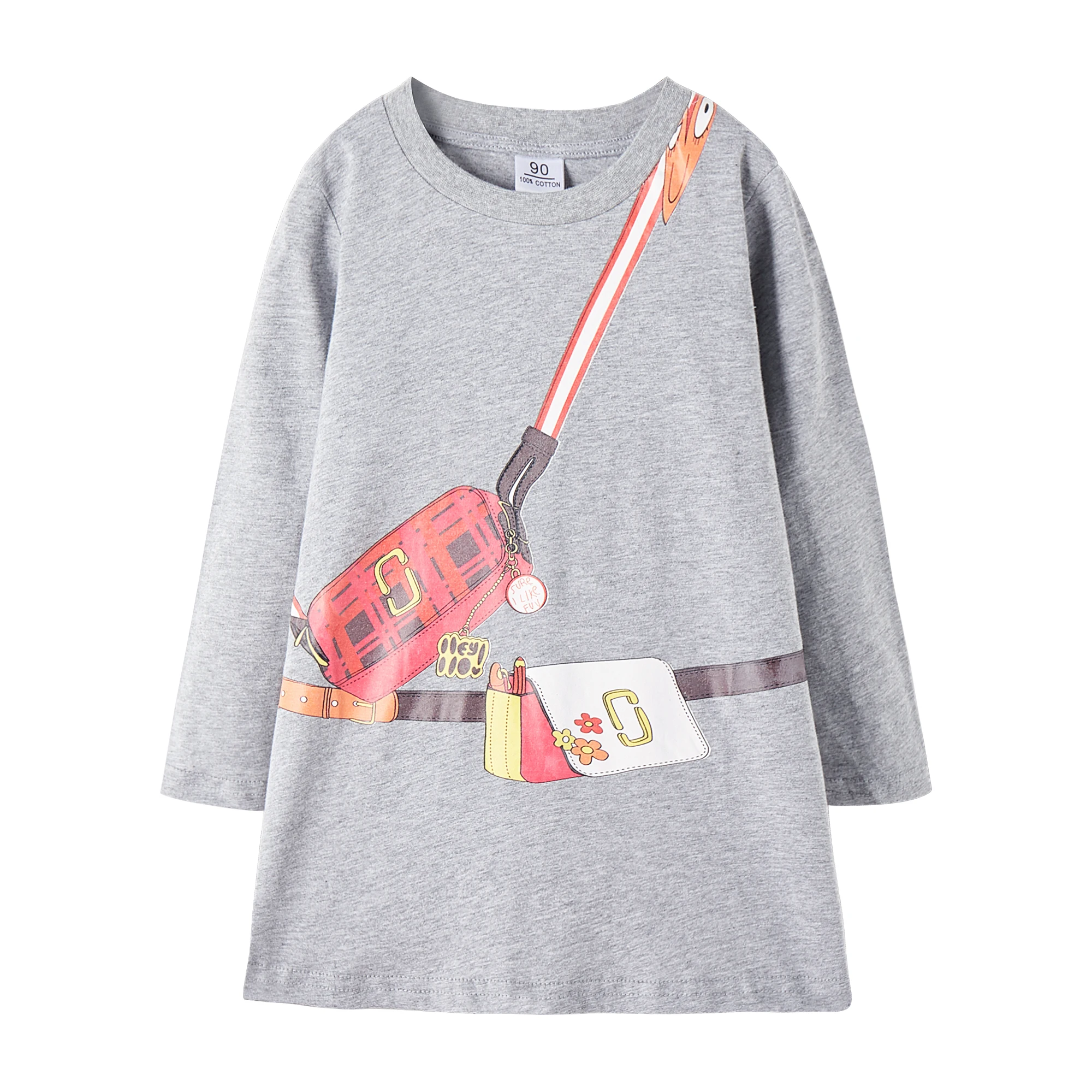 Осень 2019 платье для девочек детские зимние платья с длинными рукавами костюм