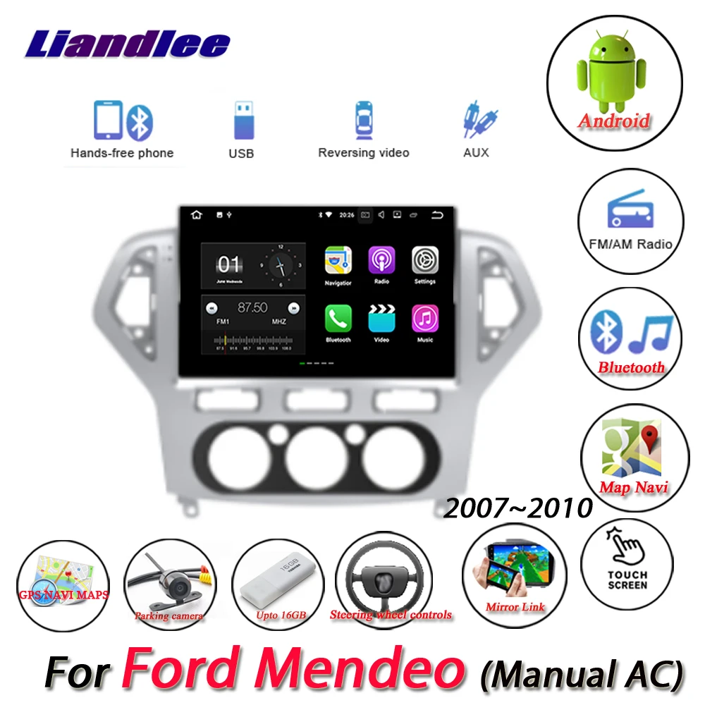 Liandlee автомобильная система Android для Ford Mondeo ручная AC радио Viedo BT GPS навигация карты