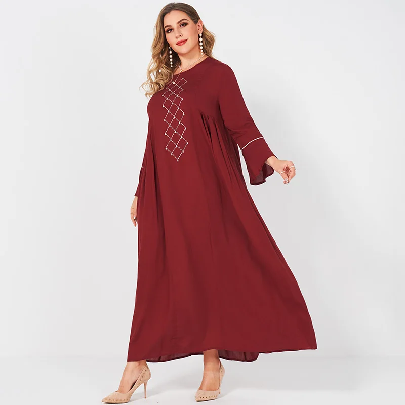 Женские Модные свободные большие Размеры с круглым вырезом Лидер продаж кирпича