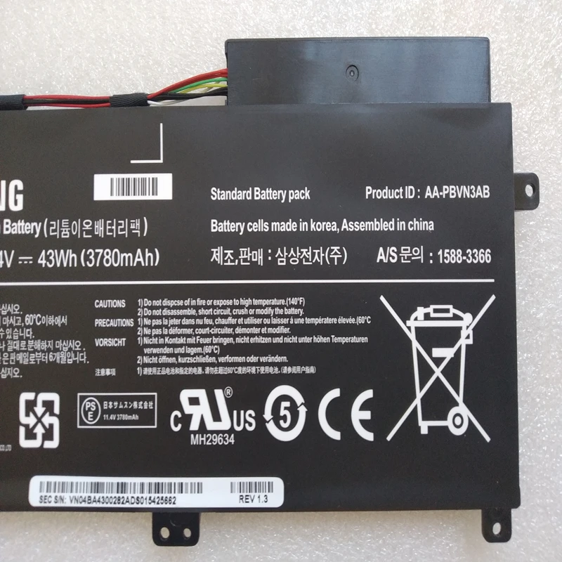 Новый оригинальный аккумулятор для ноутбука Samsung ATIV BOOK 4 NP370R4E NP370R5E NP450R4V NP470R5E NP450R4E