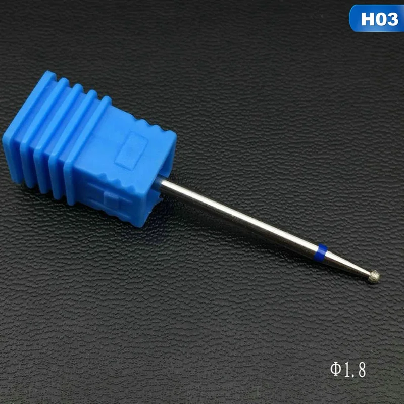 Blue 1.8 1 шт. маникюрное Фрезерное сверло для ногтей электрический сверло для ногтей для маникюра аксессуары для педикюра алмазный шлифовальный инструмент для ногтей - Цвет: Blue 1.8