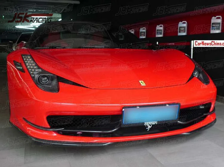 В наличии! 2011-2013 NOVIT ROSSO Стиль углеродного волокна передний сплиттер для FERRARI 458 ITALIA
