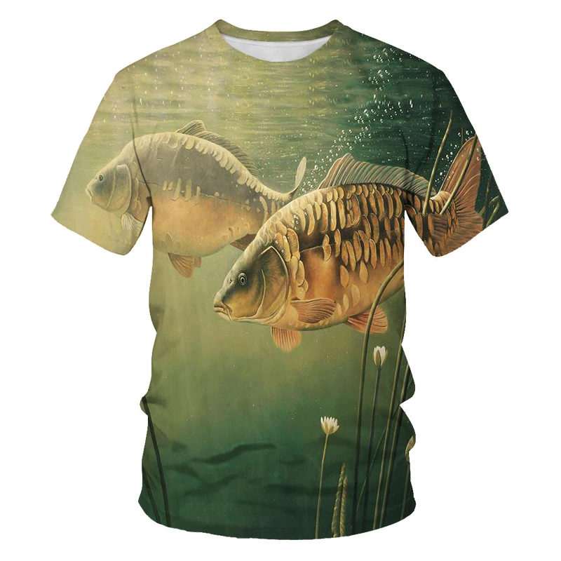 

2021 summer new style men's 3DT shirt ocean world shark graphic digital printing T-shirt summer cool fashion loose short sleeves