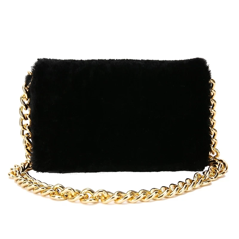 Сумка-клатч женская из искусственного меха на цепочке | Багаж и сумки
