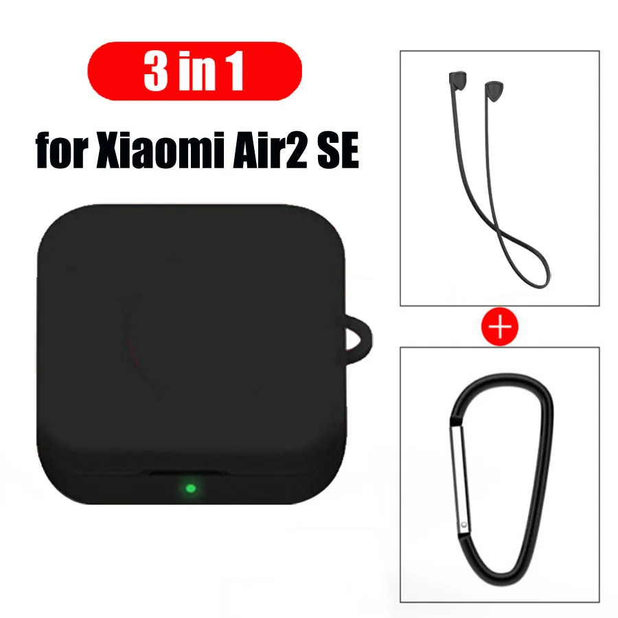

Силиконовый чехол 3 в 1 для Xiaomi Airdots Pro 2 SE, TWS, защитный чехол для беспроводных наушников, чехол для Xiaomi Air2 SE, аксессуары