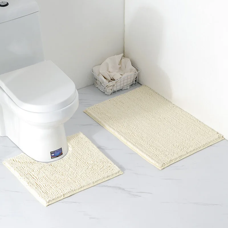 Online Tappeto Da Bagno In Peluche Ciniglia Due Pezzi Tappetino Da Bagno Set Tappeti Da Bagno Assorbenti Antiscivolo Per Doccia 50x50cm 50x80cm