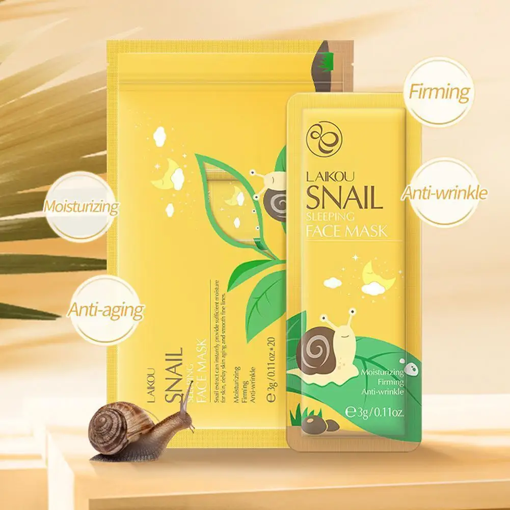 

1pcs Face Sleeping Repairing Blossom Moisturizing Essence Oil-control Snail Care Seaweed Skin Anti-aging Z7w5