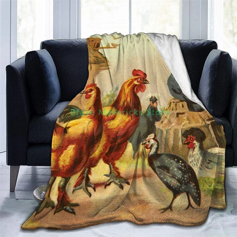 

Old Print Vintage Hens Navajo Cubre Throw Blanket 3D Print Sherpa Super Comfortable Nordic Manta Sonic