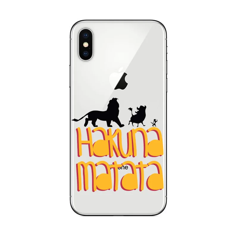 Мягкий силиконовый чехол Lion King Pumba Hakuna Matata для iPhone SE S 5 6 6S 7 8Plus Max XS XR X10 | Мобильные