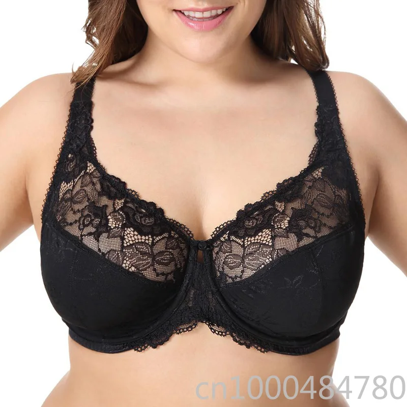 34 44 DD DDD E F G H женский кружевной прозрачный полный охват размера плюс без подкладки