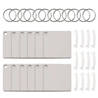 12 шт. DIY сублимационный Деревянный Жесткий брелок для ключей с двойной печатью Белый Чистый брелок из МДФ теплопередача Изготовление ювелирных изделий