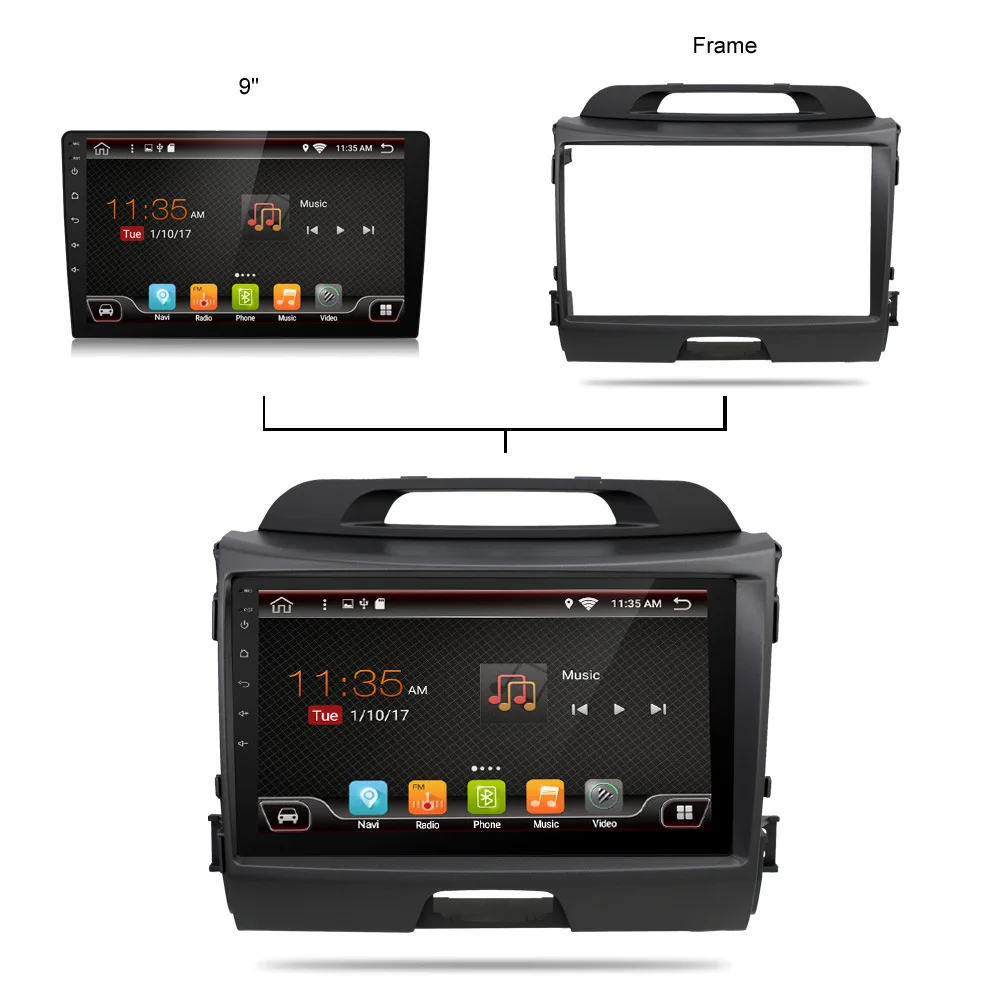 

Автомобильная система Android для Kia Sportage 2012, радио, мультимедийный плеер, GPS-навигатор, экран 4 + 32 ГБ