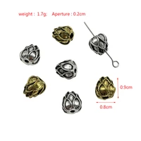 40pcs two color metal alloy lotus spacer beads diy handmade necklace rosary spacer beads wholesale alloy accessories