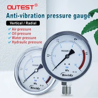 outest 0 60mpa radial anti vibration hydraulic water diameter 60mm pressure gauge oil air stainless steel manometer