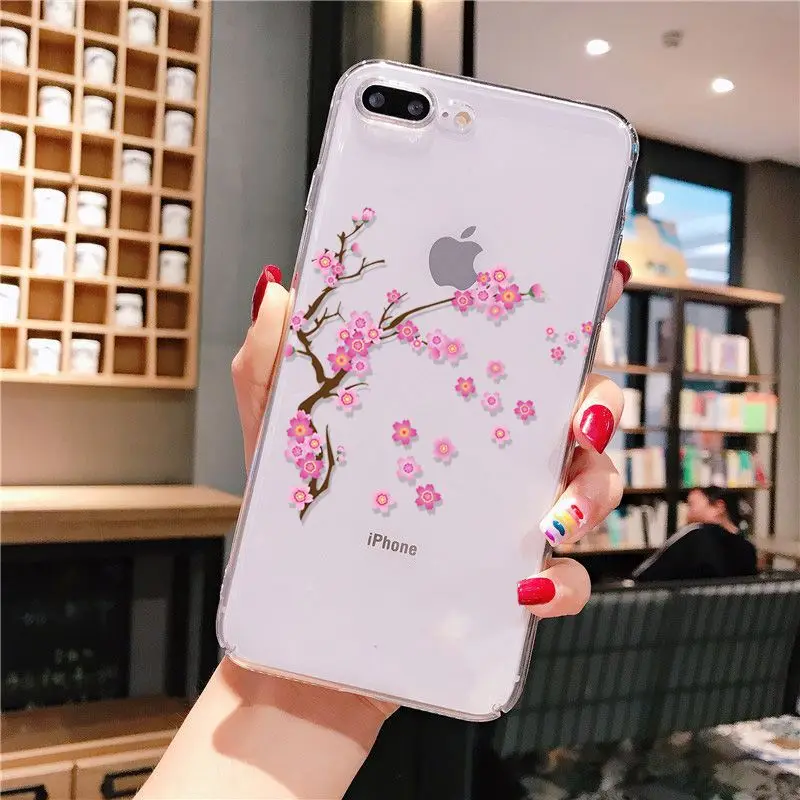 Yinuoda Cherry Blossom Tree Coque чехол для телефона iPhone 8 7 6 6S Plus X XS MAX 5 5S SE XR 11 pro max|Чехлы-накладки|