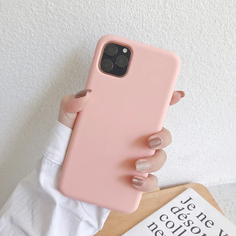 Чехол карамельного цвета для iPhone 11 Pro Max 2019 жидкий силиконовый чехол из ТПУ мягкий
