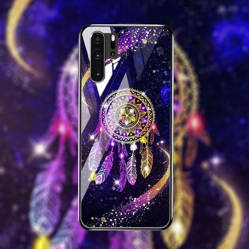 Чехол из закаленного стекла для huawei P30 Pro Lite чехол s силиконовый окрашенного P30Pro