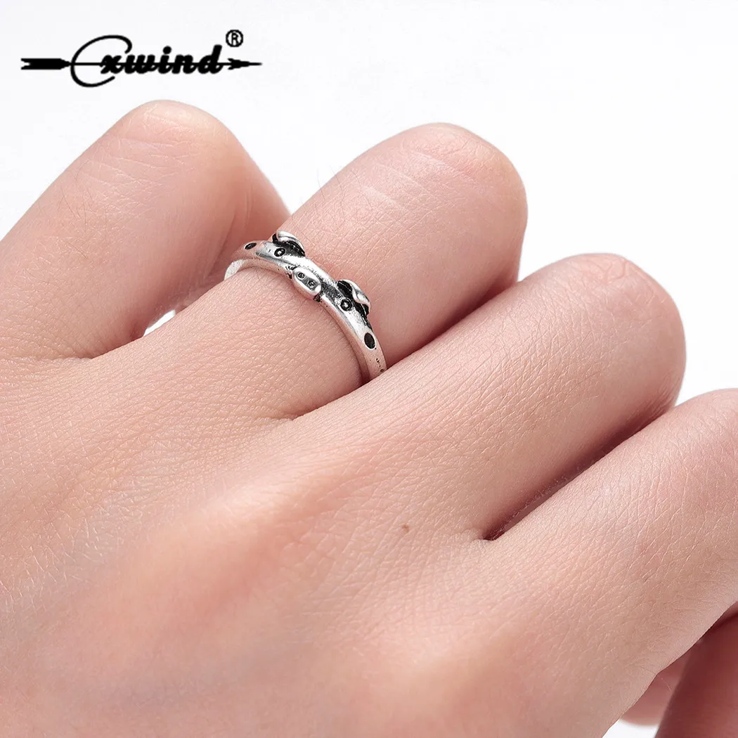 Cxwind простые кольца в виде свиньи милые открытые на палец Копилка Регулируемый