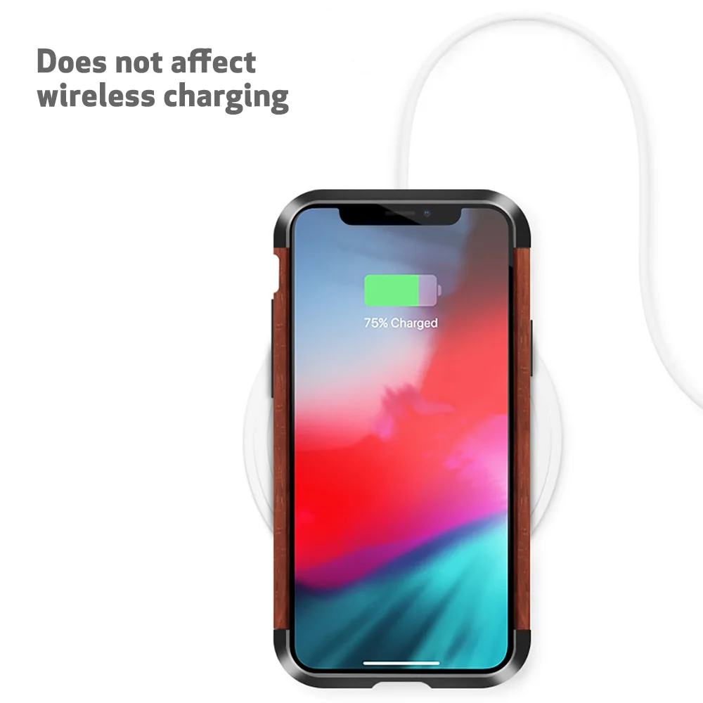 Железная деревянная рамка противоударный чехол для телефона для Iphone X XS Max чехол бампер задний Bover простой индивидуальный мобильный чехол для телефона