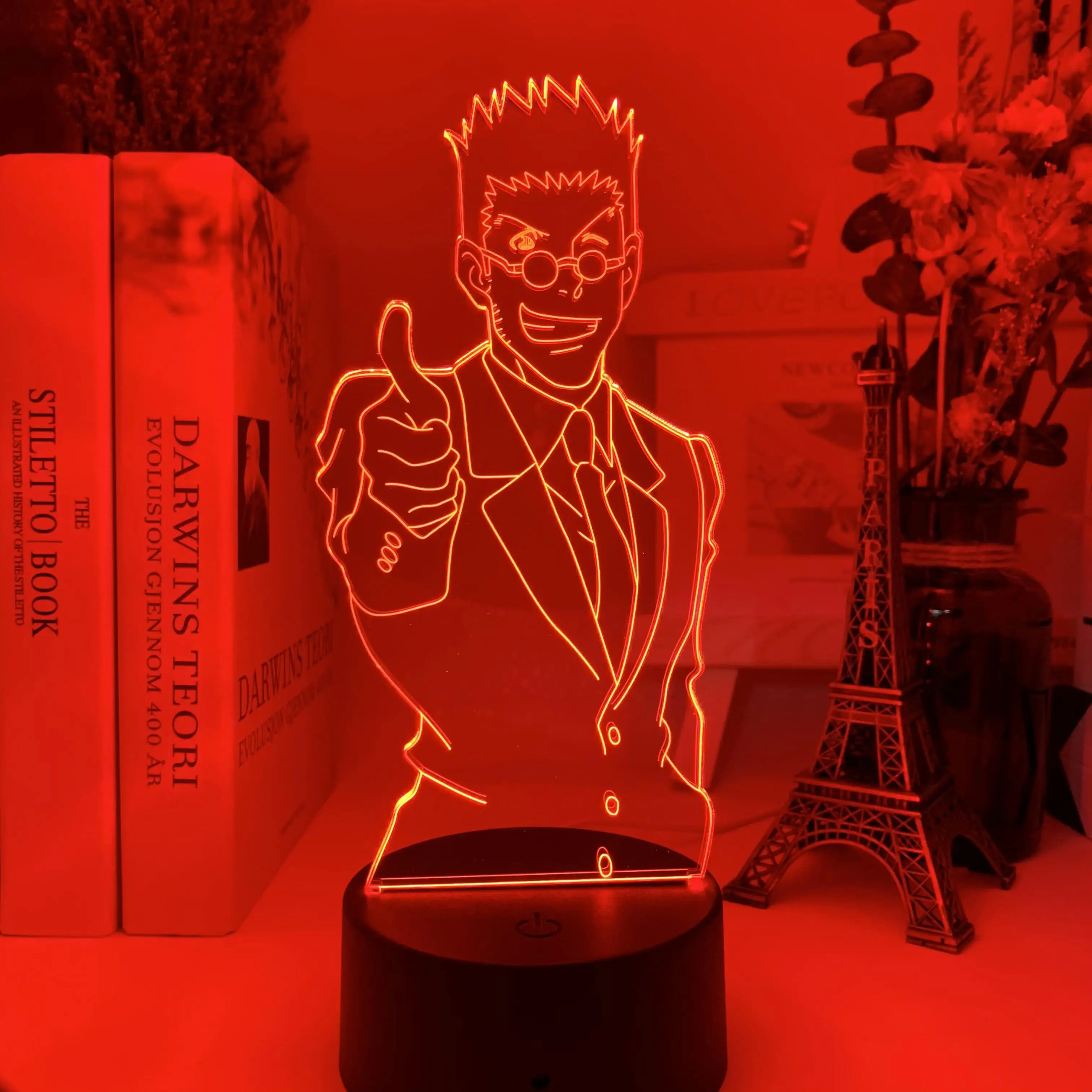 Светодиодный ночник Hunter X в стиле аниме 3D лампа для спальни декоративный