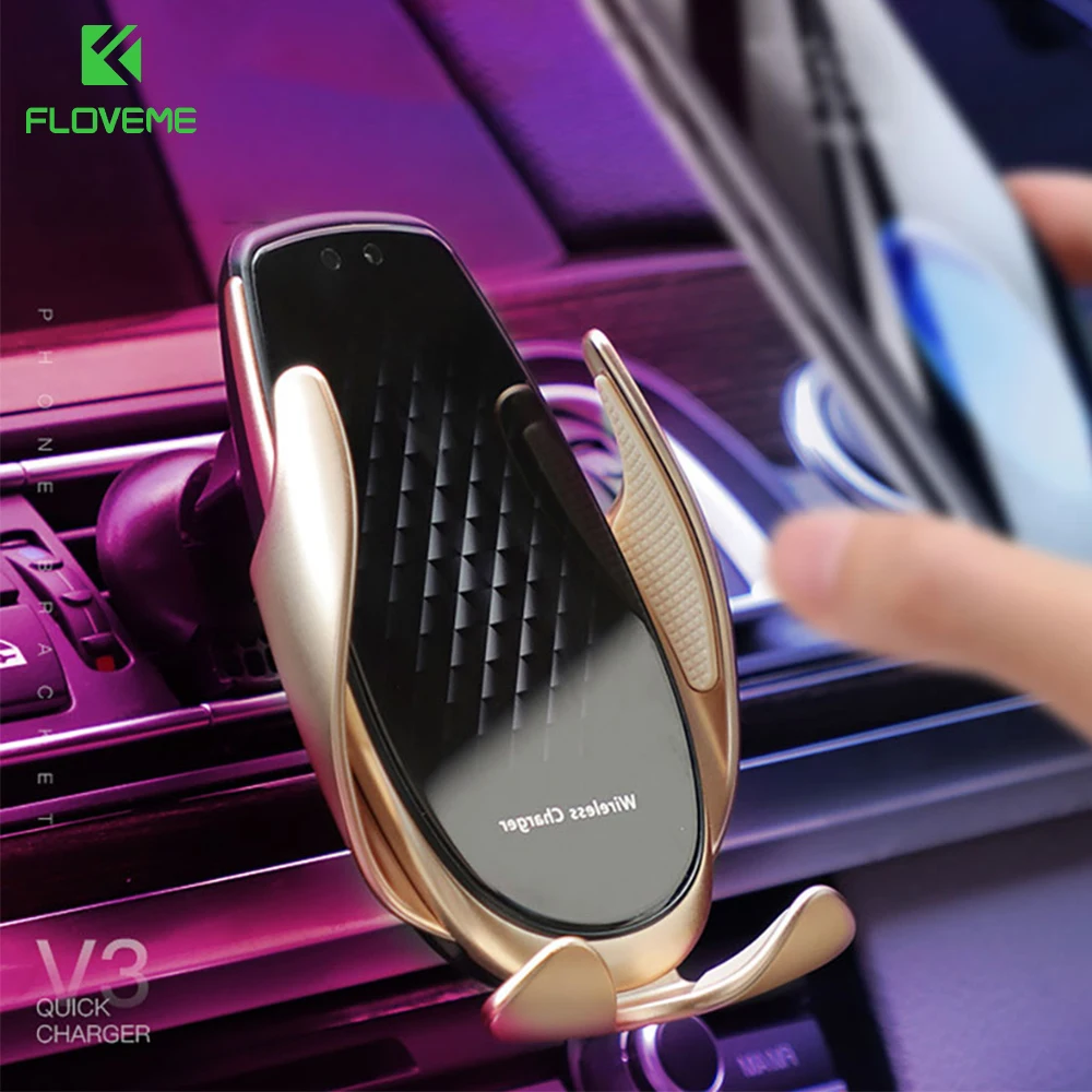 FLOVEME автомобильный держатель Беспроводное зарядное устройство инфракрасный