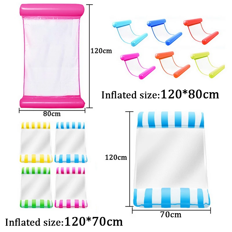 

Summer Inflatable Foldable Floating Row Swimming Pool Water Hammock Air Mattresses Bed Beach Pool Toy Water Lounge Chair