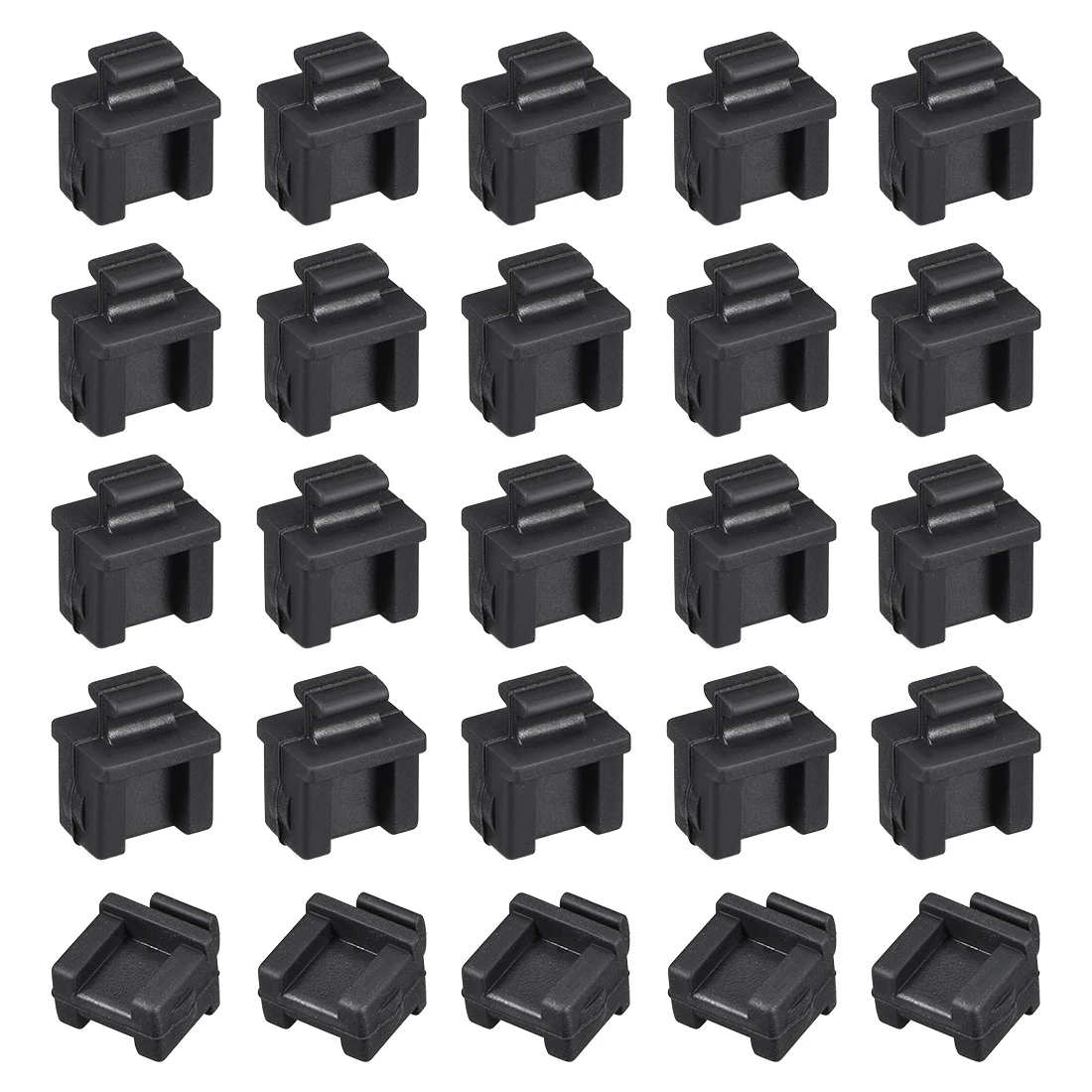 

uxcell 20pcs Silicone SFP Anti-Dust Stopper Cap Cover Black Fit for SFP Port