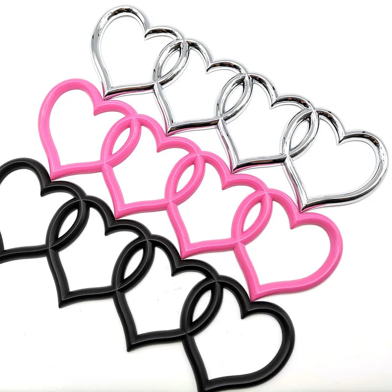 1 шт. ABS Четыре любовных сердца четыре кольца эмблема задний багажник