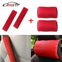 1pair jdm style bride soft car seat belt cover universal fabric safety belts shoulder pads with neck pillows rs bag044